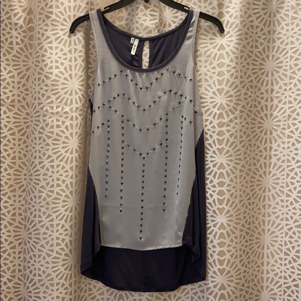 Like new. High low studded tank top